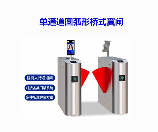 单通道圆弧形桥式翼闸