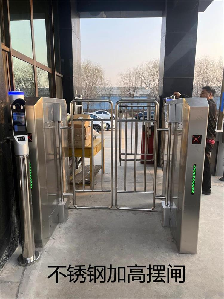 人脸识别不锈钢加高摆闸